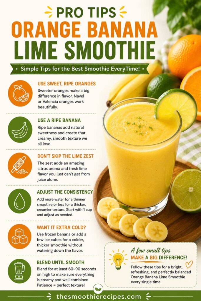 Orange Banana Lime Smoothie Tips
