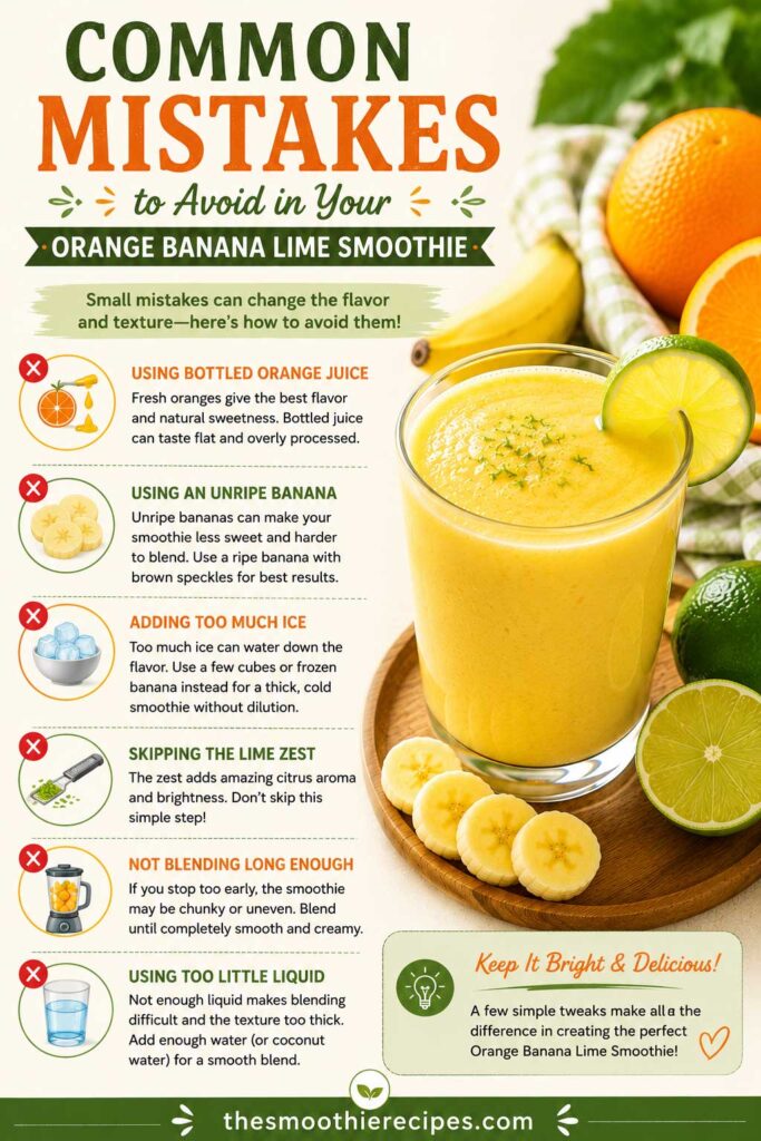 Orange Banana Lime Smoothie common mistakes