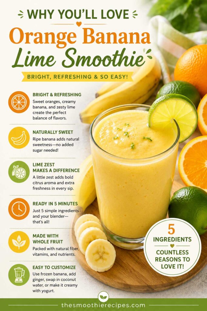 Orange Banana Lime Smoothie recipe people love