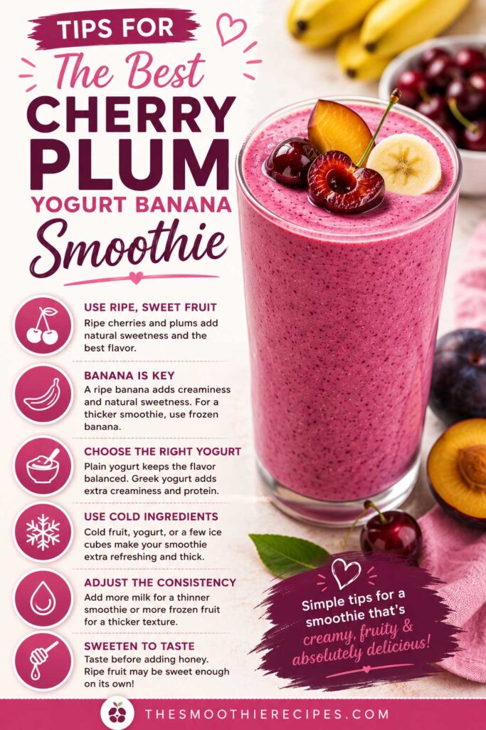 Tips For The Best Cherry Plum Yogurt Banana Smoothie