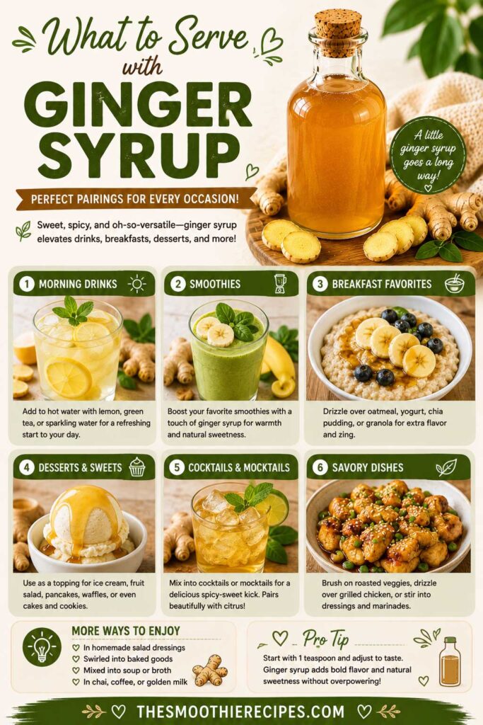 What To Serve With ginger syrup for drinks