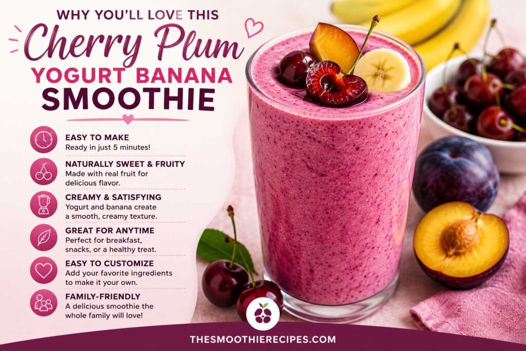 Why you will Love This Cherry Plum Yogurt Banana Smoothie