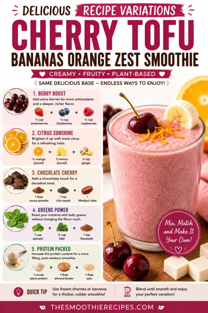 banana cherry smoothie recipe with tofu Recipe Variations
