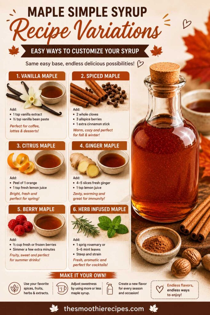 cinnamon maple syrup Recipe Variations