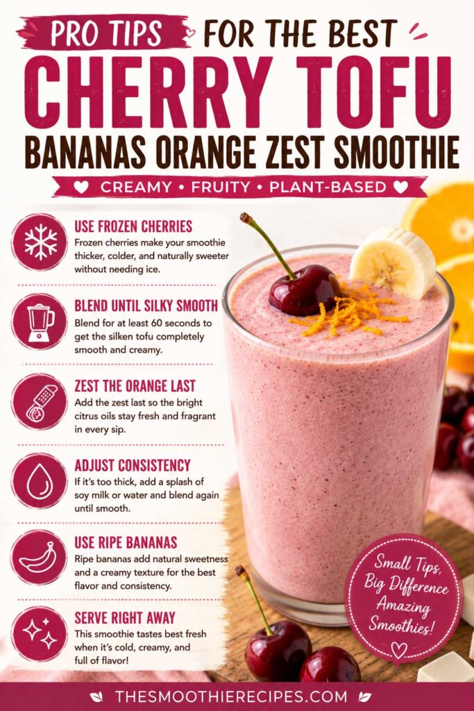 dairy free cherry smoothie plant based smoothie with tofu pro tips