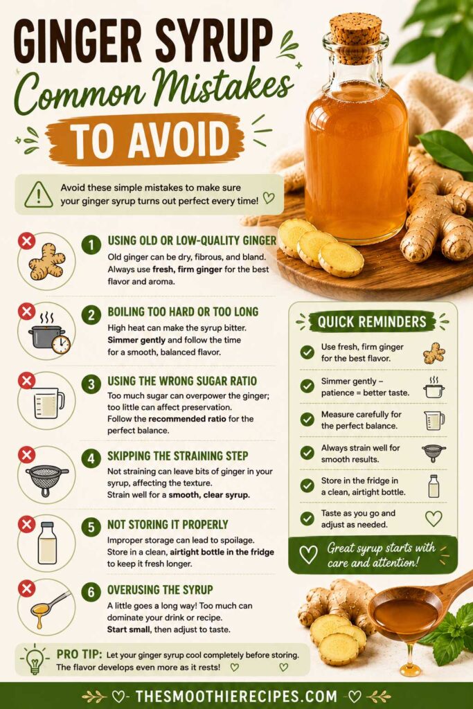 ginger syrup for smoothies Common Mistakes To Avoid