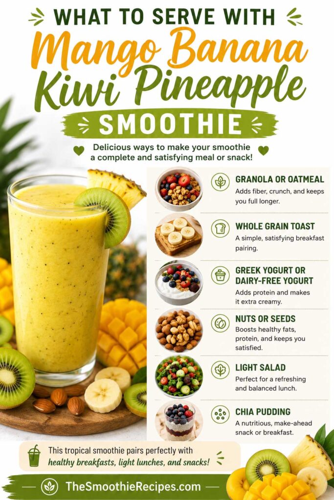 healthy tropical smoothie with almonds what to serve with