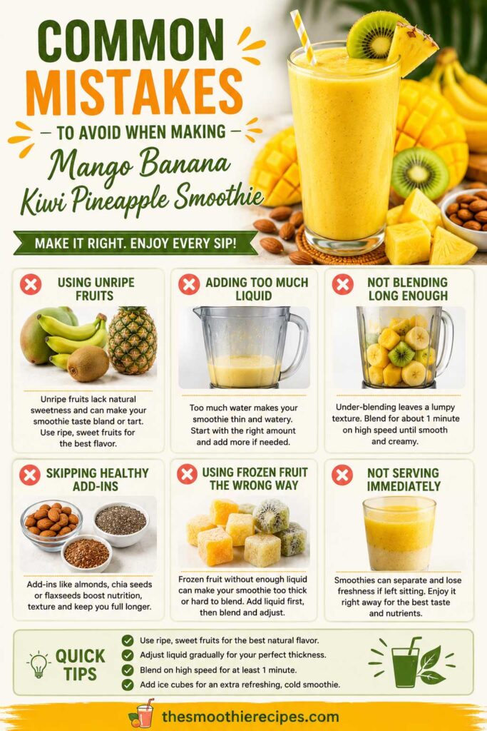 homemade tropical smoothie Common Mistakes to Avoid