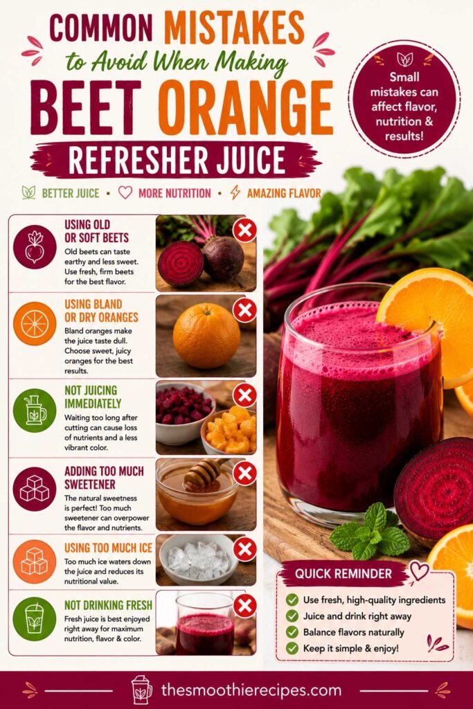 orange beet juice Common Mistakes to Avoid