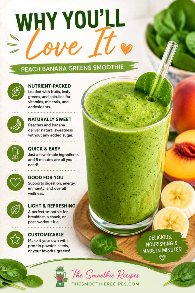 peach banana greens smoothie people love