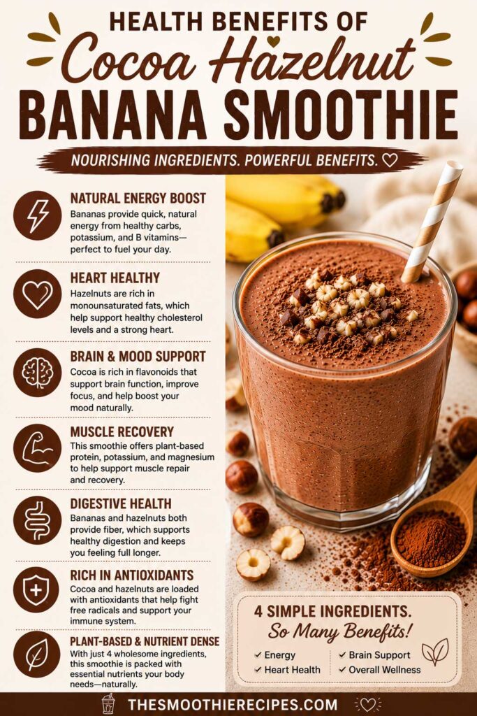 Health Benefits of Cocoa Hazelnut Banana Smoothie