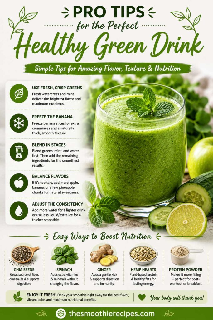 Pro tips for a healthy green smoothie