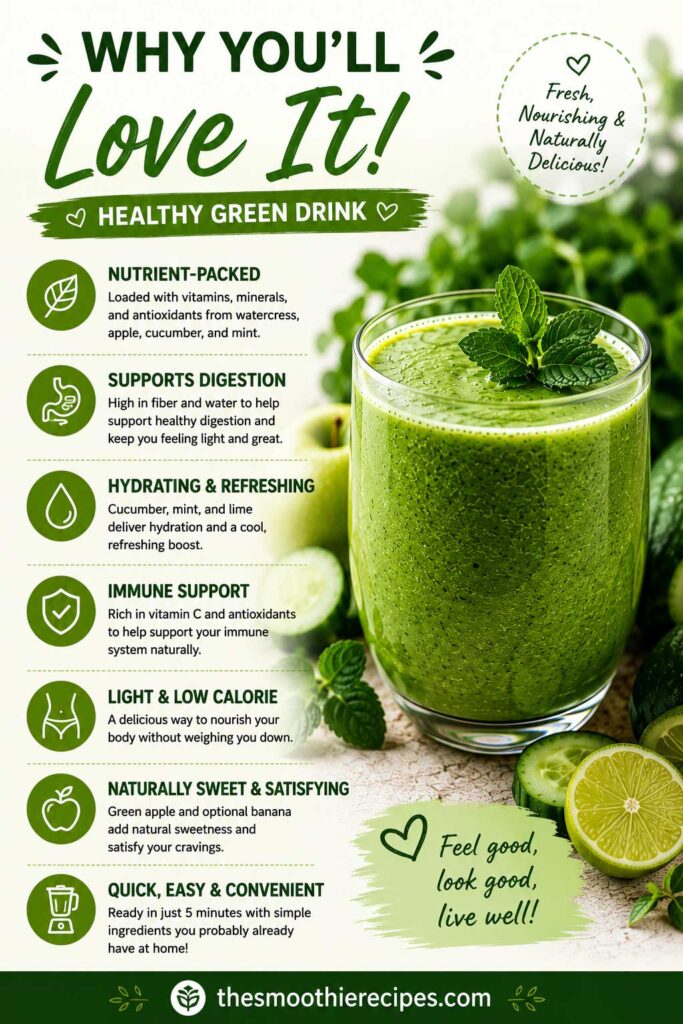 Why You will Love This Healthy Green Smoothie Drink