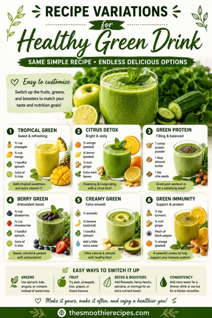 apple green smoothie healthy breakfast smoothie Variations
