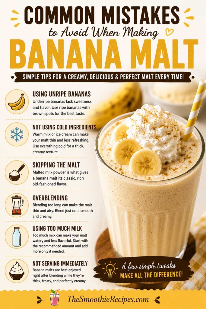 banana milkshake with malt Common Mistakes to Avoid