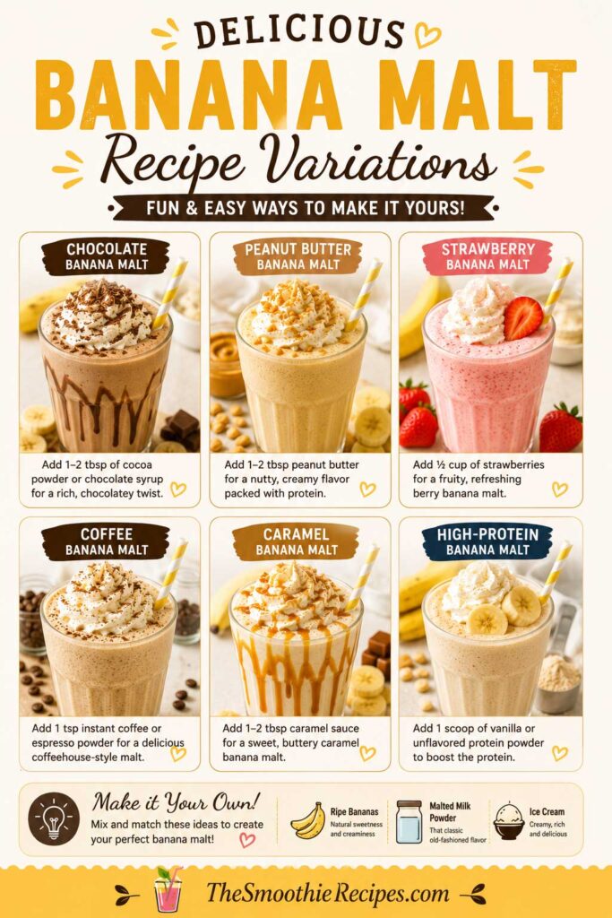 banana milkshake with malt recipe Variations