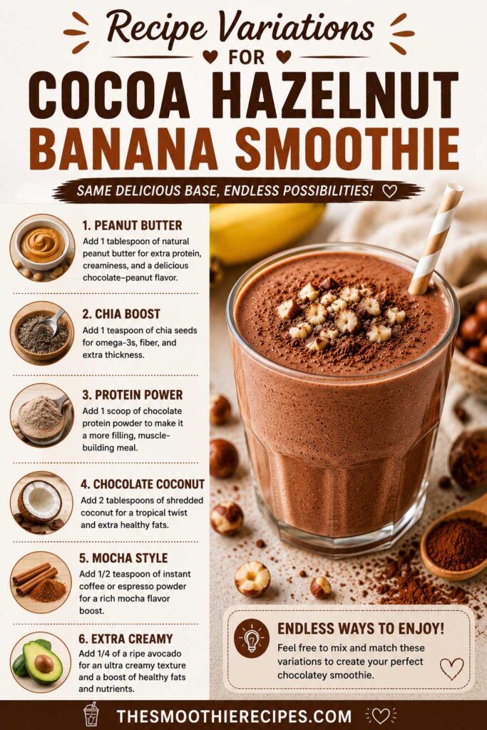 chocolate banana smoothie Recipe Variations