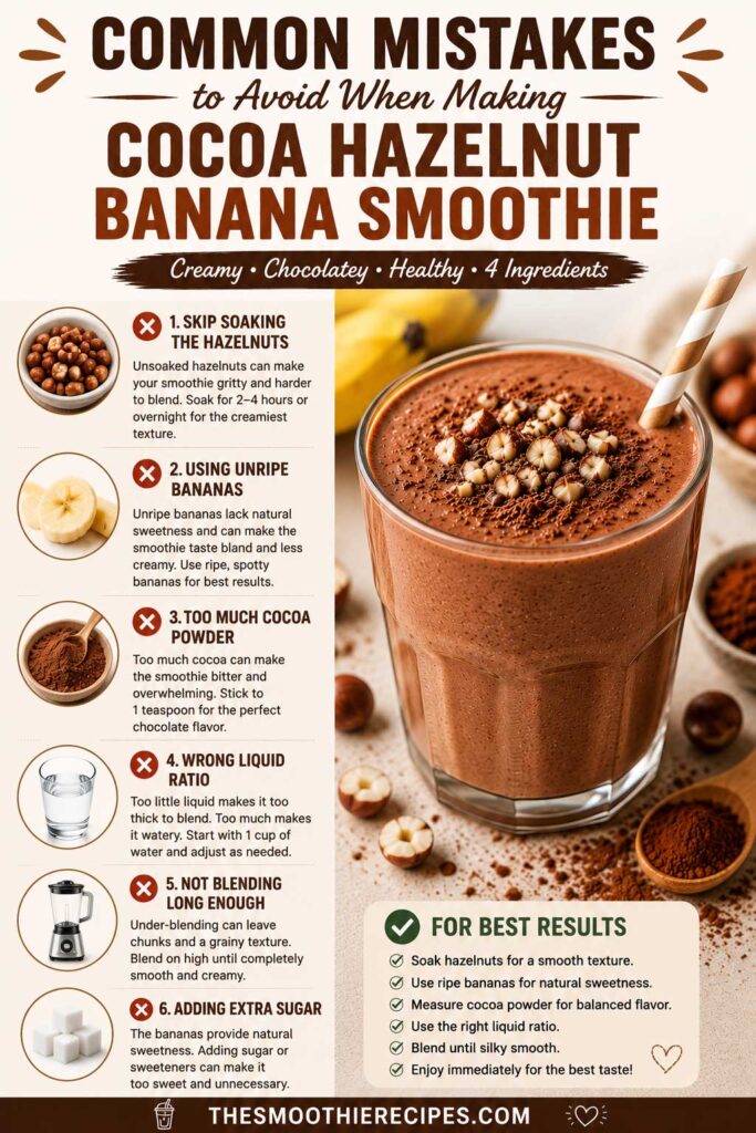 hazelnut smoothie with bananas Common smoothie mistakes to avoid