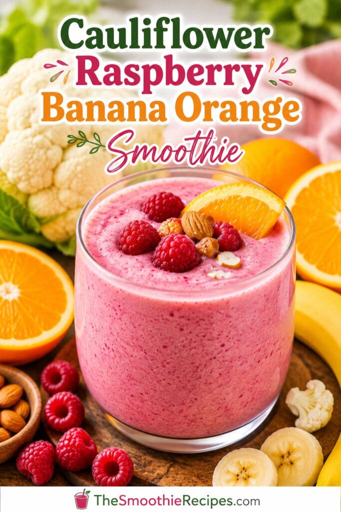 raspberry banana smoothie with cauliflower breakfast smoothie