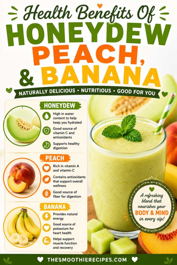 Health Benefits Of Honeydew Peach And Banana smoothie recipe