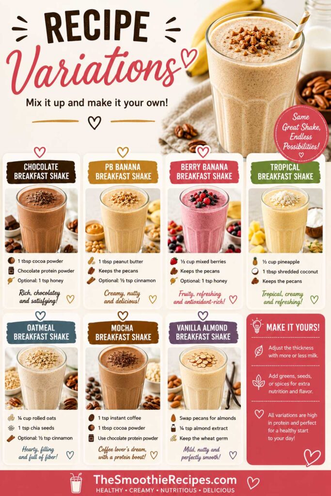 Healthy smoothie variations and recipes homemade protein shake