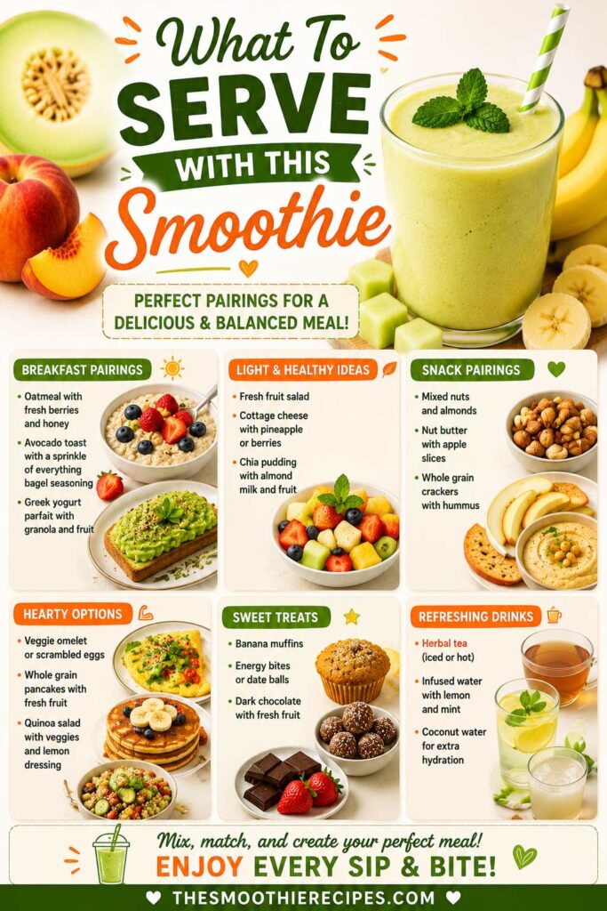 Honeydew Peach Banana smoothie what to serve with
