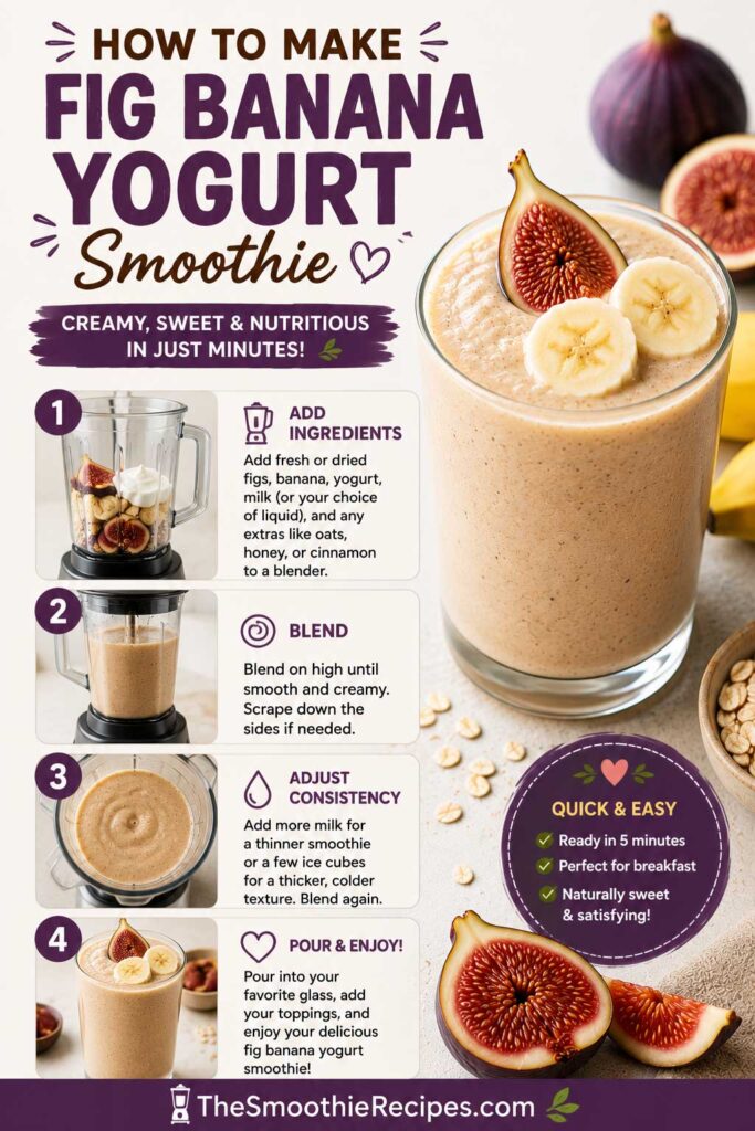 How To Make Fig Banana Yogurt Smoothie