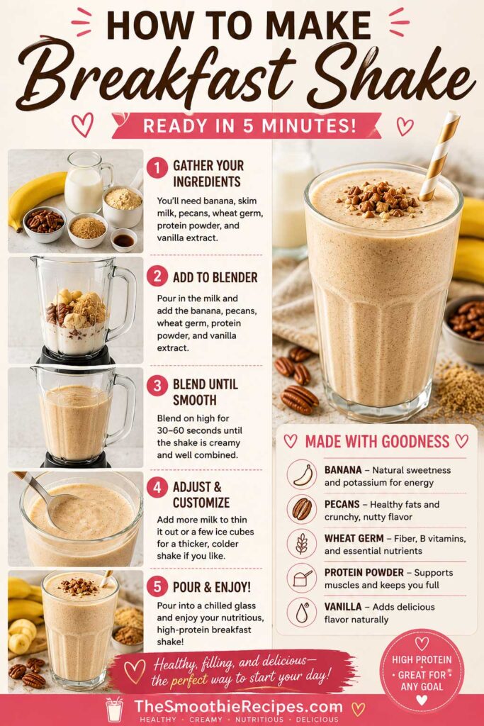 How to make a breakfast shake meal replacement smoothie