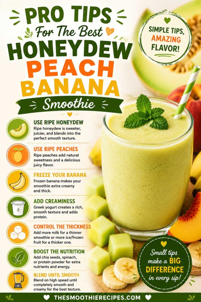Pro Tips For The Best Honeydew Peach Banana Smoothie
