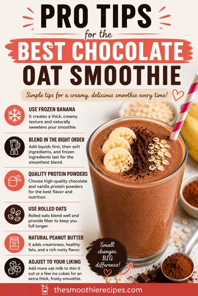 Pro Tips for the Best Chocolate Oat Smoothie