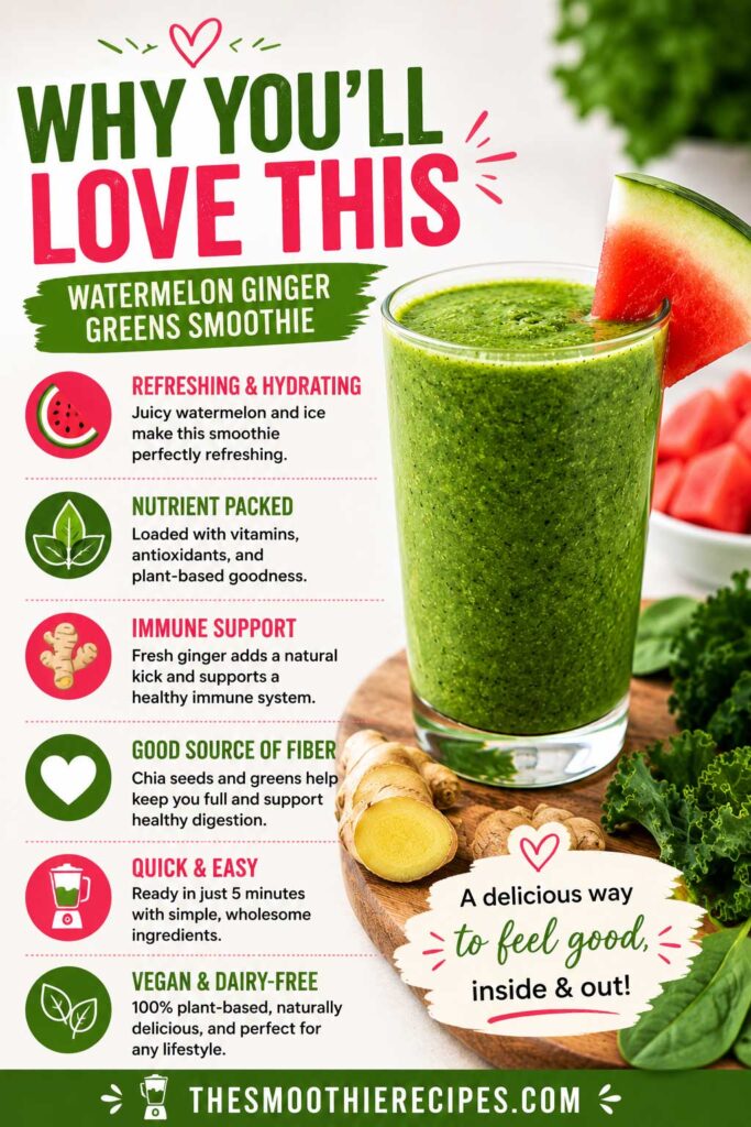 Why You will Love watermelon ginger smoothie recipe