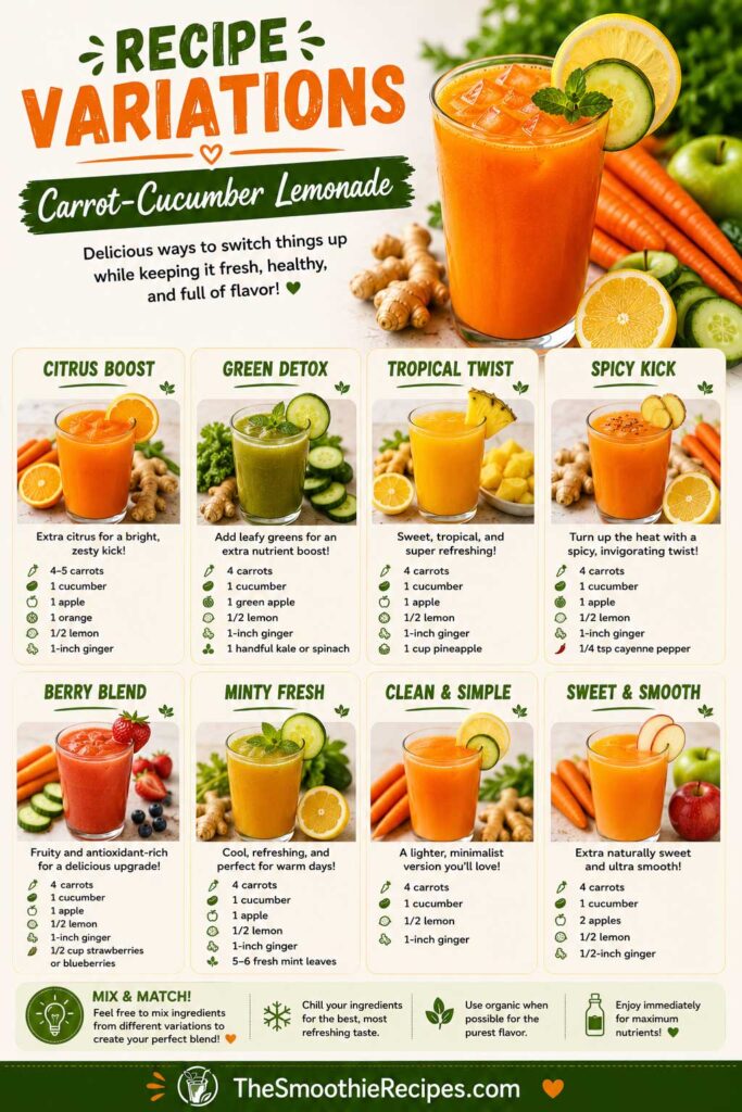 carrot cucumber juice Easy Recipe Variations 