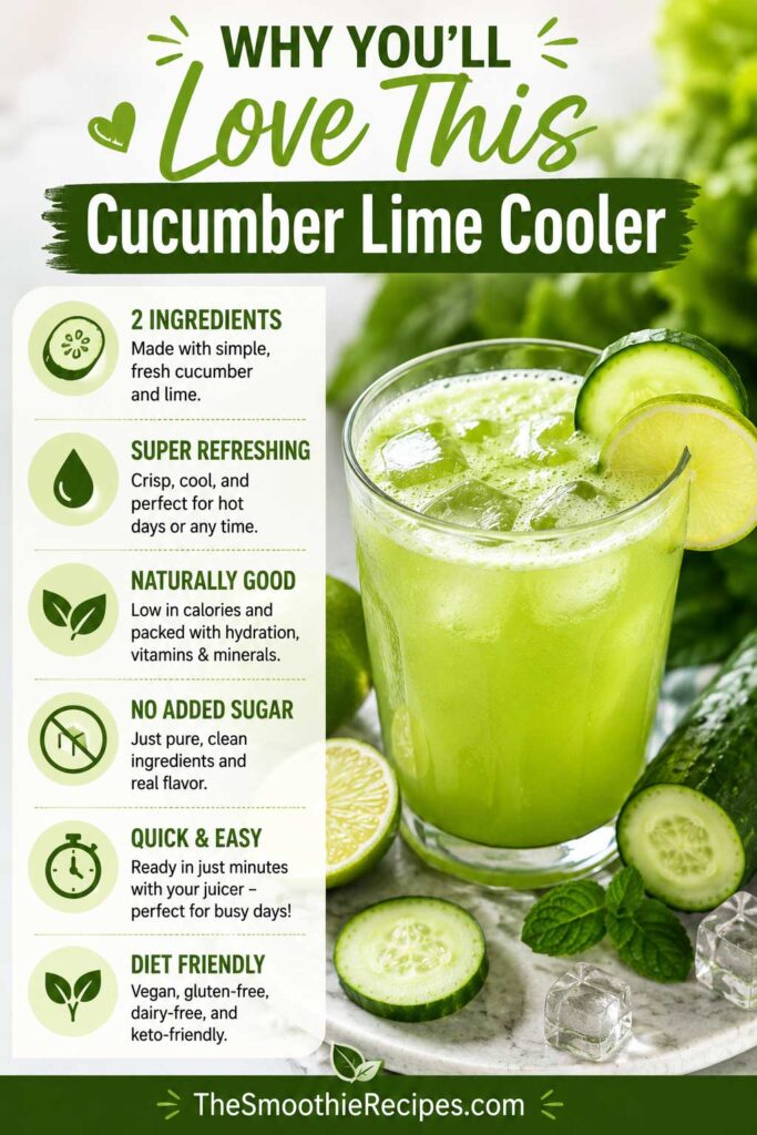cucumber and lime juice people like refreshing cucumber drink