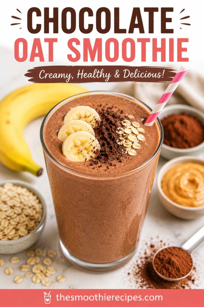healthy breakfast shake easy smoothie recipe chocolate oatmeal smoothie