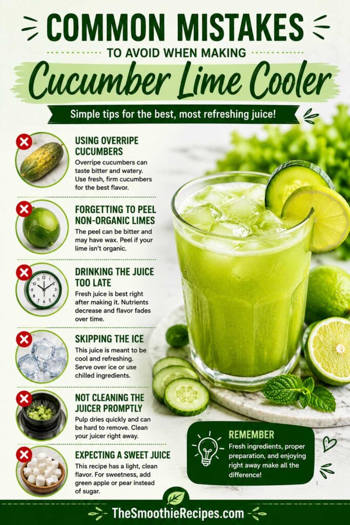 healthy cucumber juice Common Mistakes to Avoid