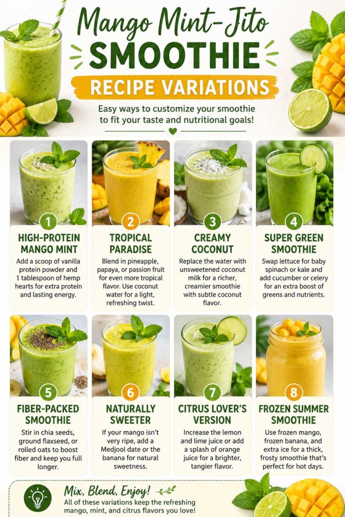 mango green smoothie Recipe Variations