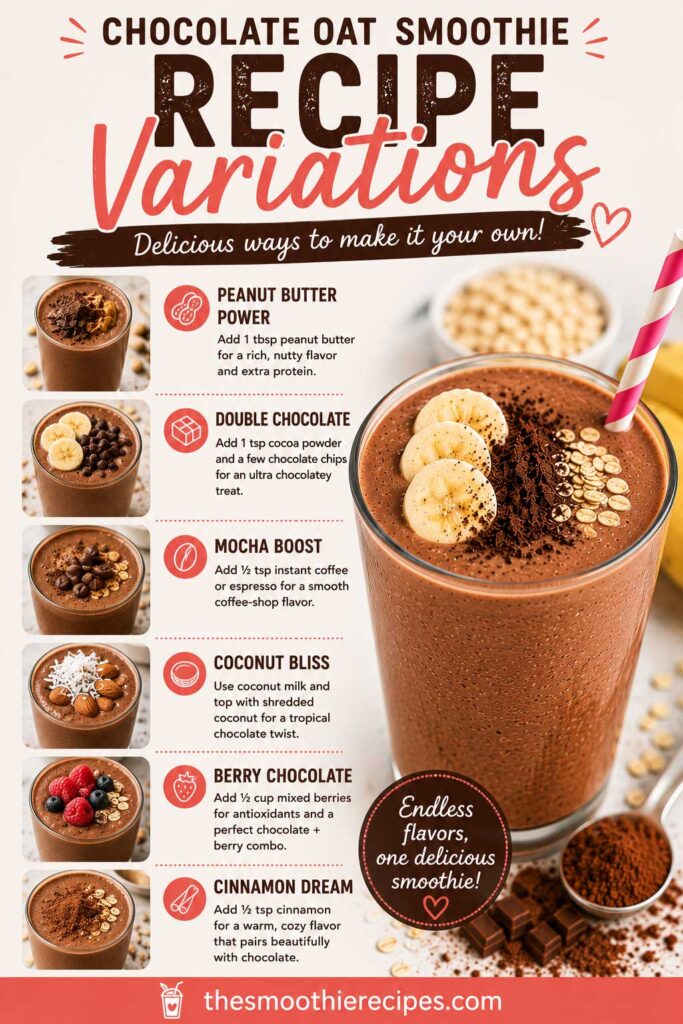 peanut butter chocolate smoothie Delicious Recipe Variations