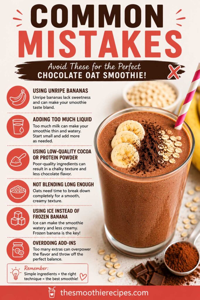 post workout smoothie oat milk smoothie Common Mistakes to Avoid