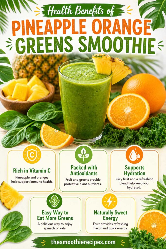 Health Benefits of Pineapple Orange Greens Smoothie