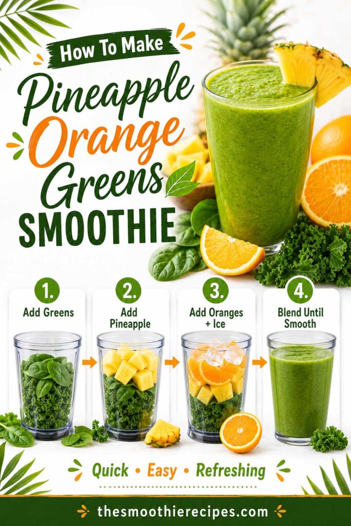 How to make a tropical pineapple green smoothie