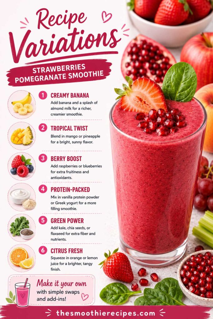 Strawberry pomegranate smoothie variations guide