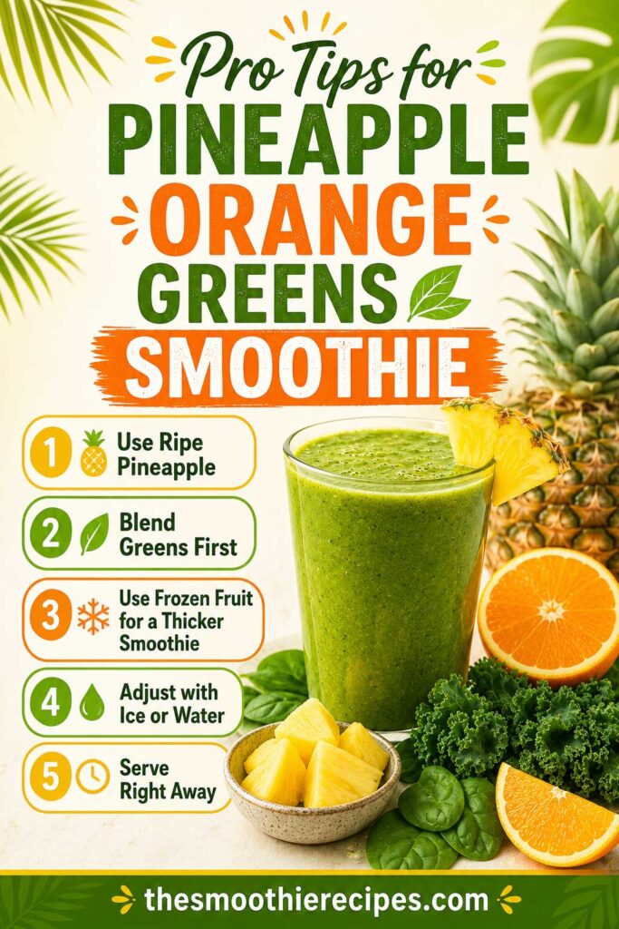 Tropical orange green smoothie recipe pro tips