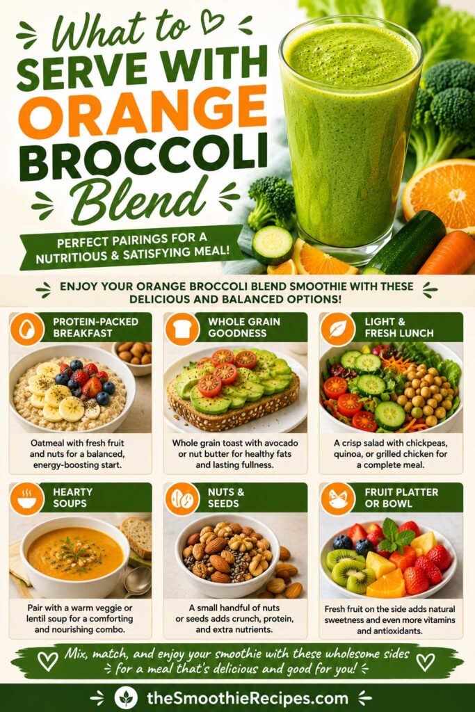 What to Serve with Orange Broccoli zucchini smoothie