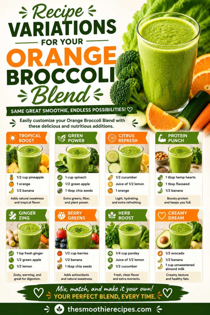 healthy breakfast smoothie with orange broccoli for every taste