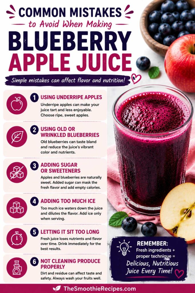 homemade blueberry juice Common Mistakes to Avoid