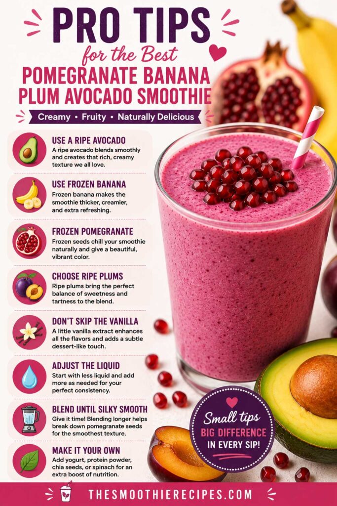 pomegranate avocado smoothie fruit smoothie recipe pro tips
