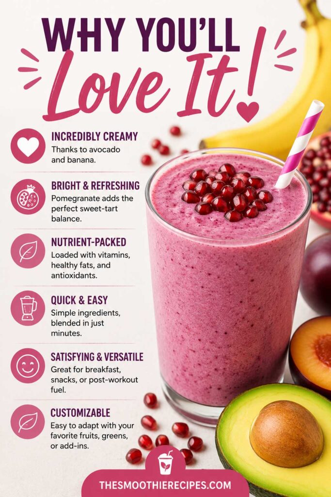 pomegranate banana plum avocado smoothie recipe people love