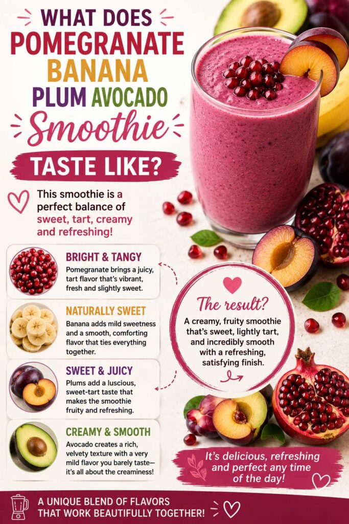 pomegranate banana plum avocado smoothie recipe what does it taste like
