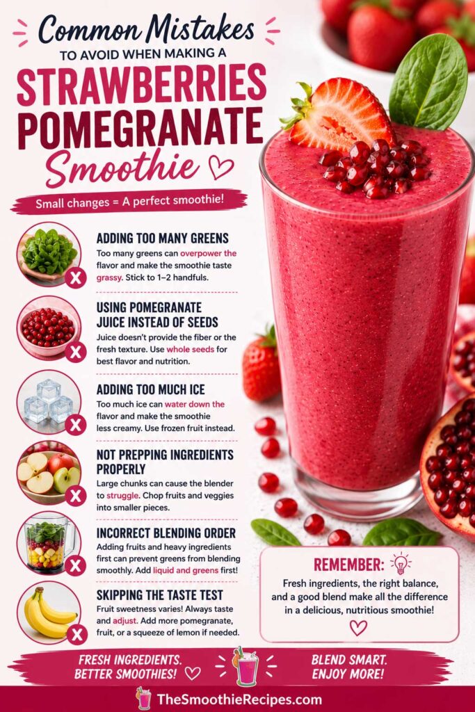 pomegranate seed smoothie green smoothie with spinach Common smoothie mistakes to avoid