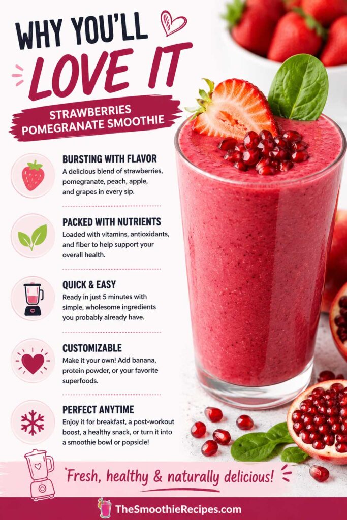 strawberry pomegranate smoothie recipe people love